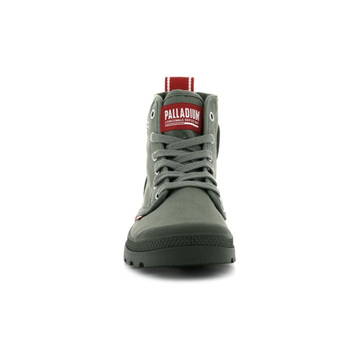 Palladium Pampa Hi Dare Men's Boots Olive | UK H267-SKD